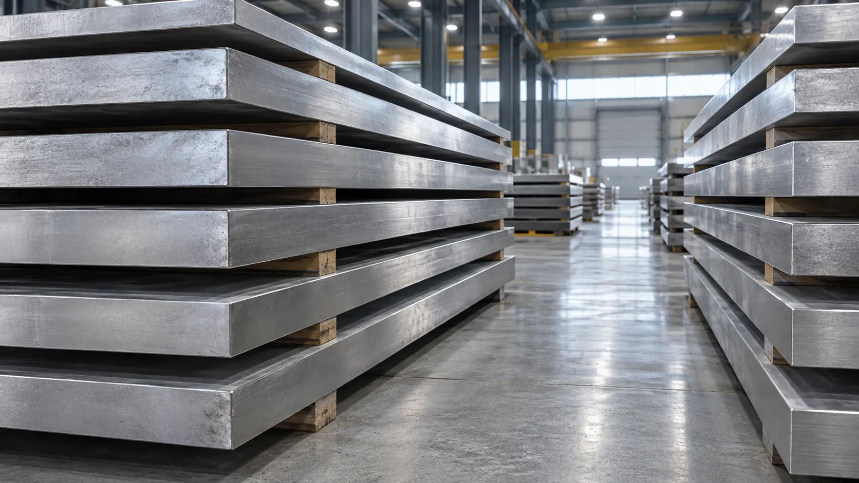 Illustrative thick flat steel plates