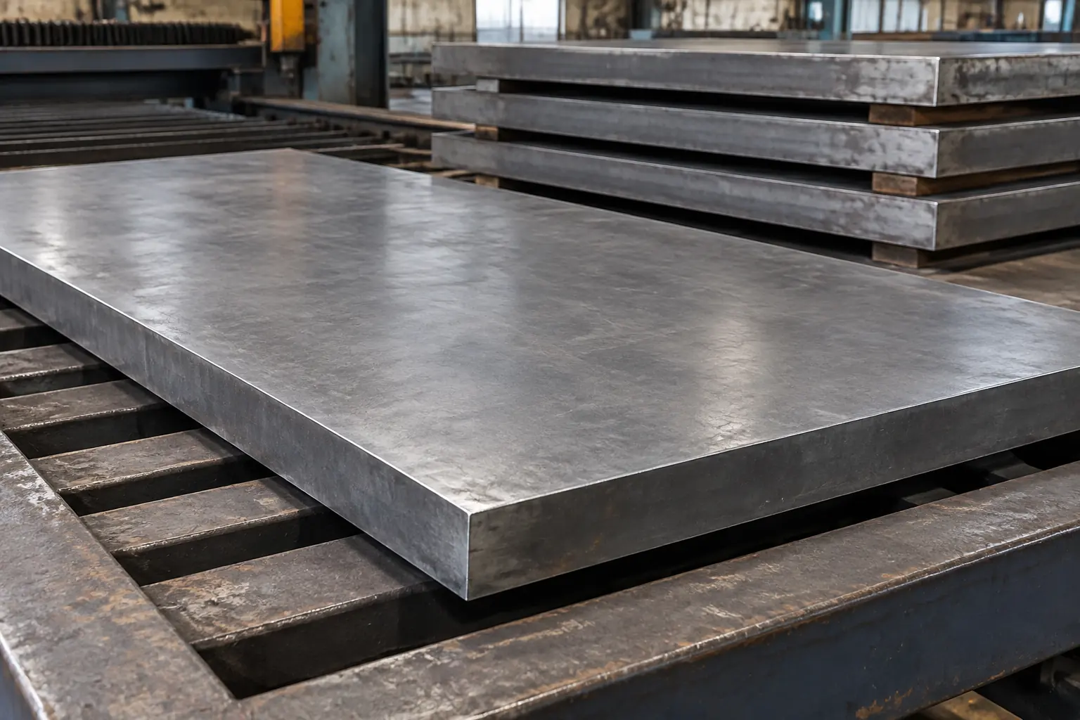 Illustrative flat steel plates; exact grade requires material certification