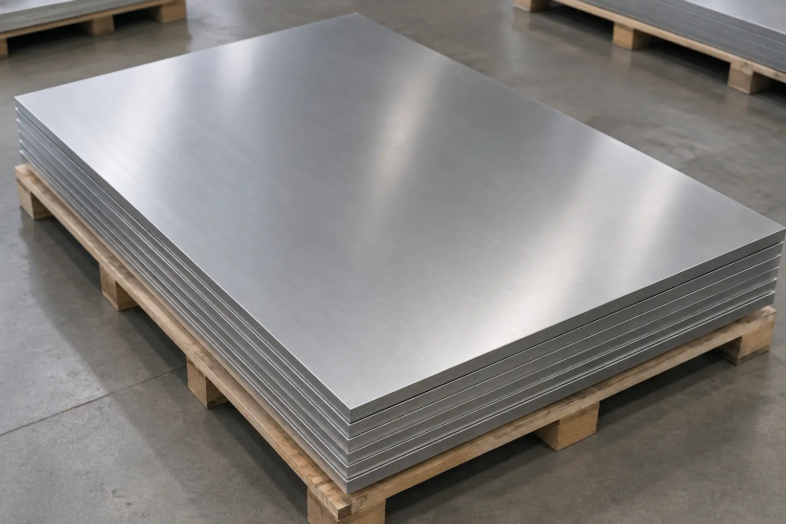 Illustrative flat stainless steel sheets