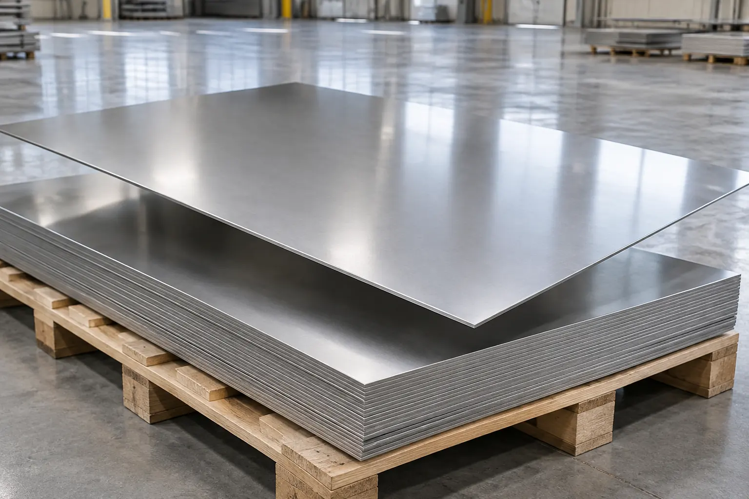Illustrative flat stainless steel sheets