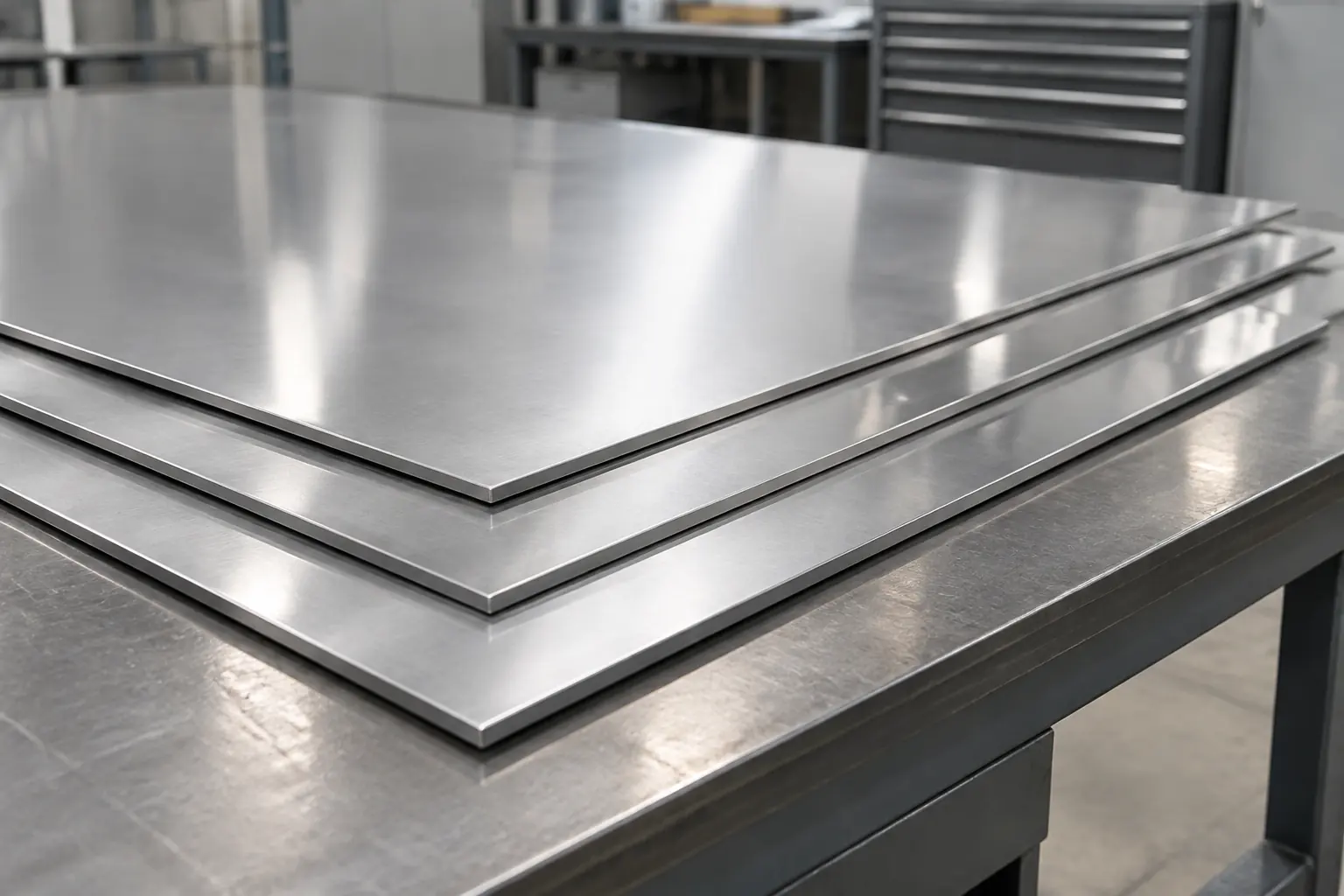 Illustrative flat stainless steel sheets