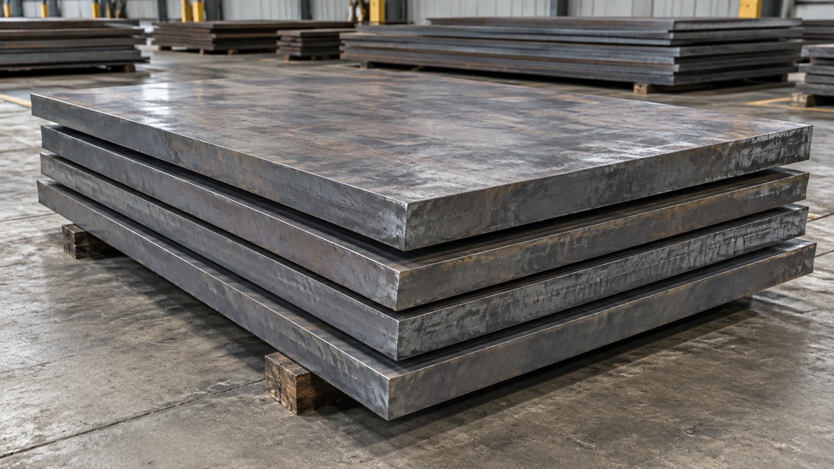 Illustrative mild steel plates product form; grade and stock require confirmation