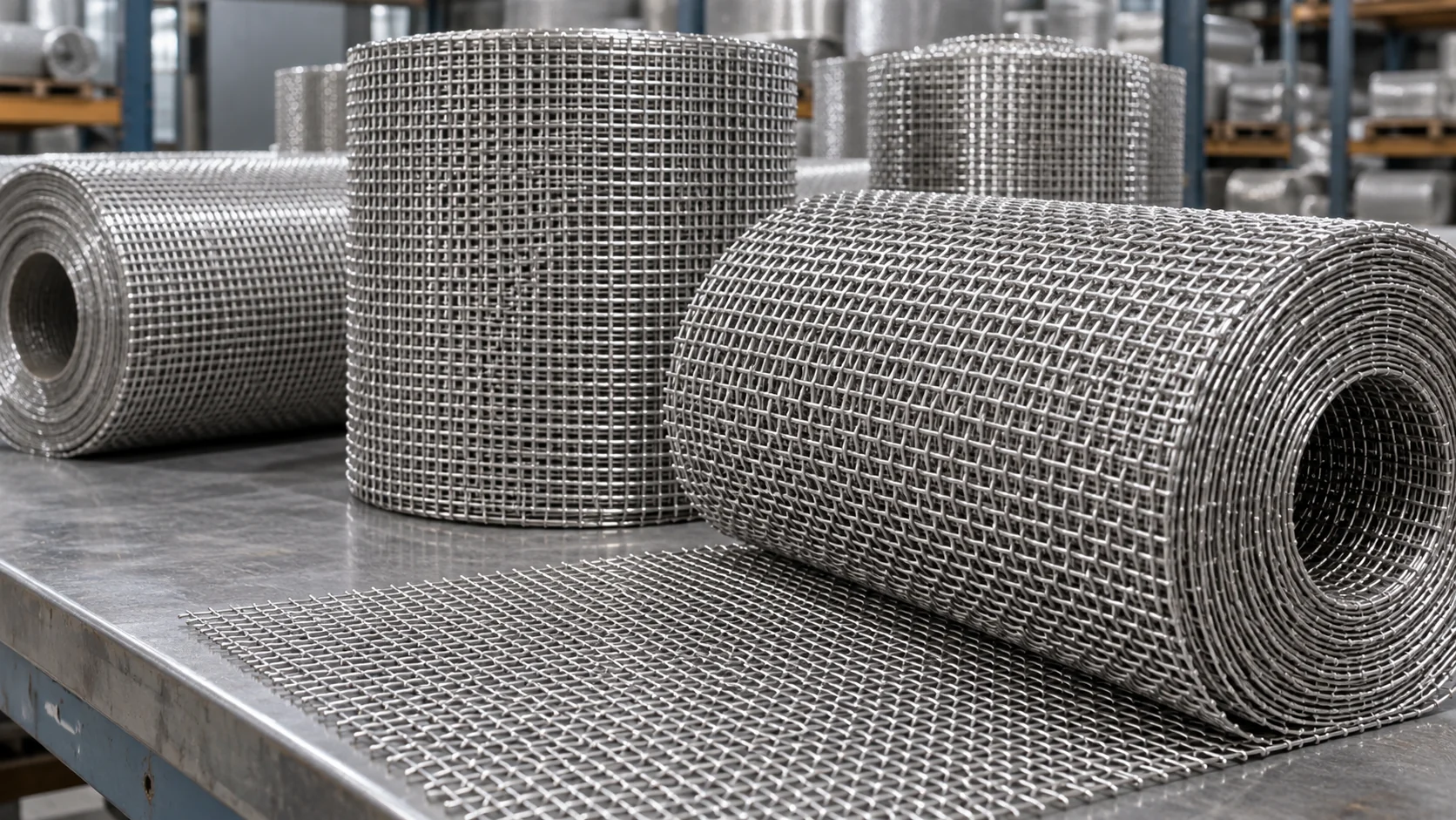Illustrative wire mesh product form; grade and stock require confirmation